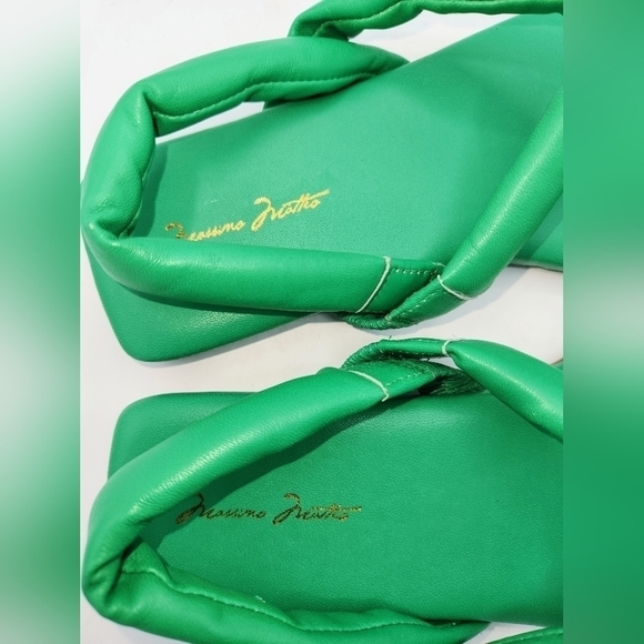 Massimo Matteo Tubular straps Emerald Green Sandals Size 6 M - Picture 9 of 11